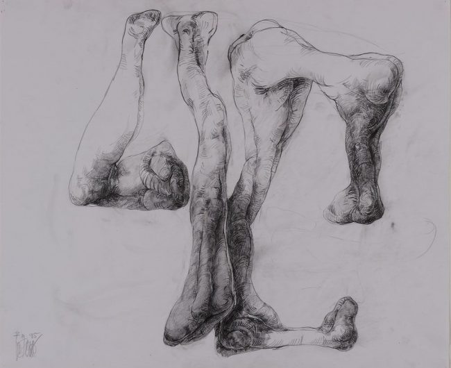 Fragmente 1995 Bleistift auf Papier 44 x 53 cm