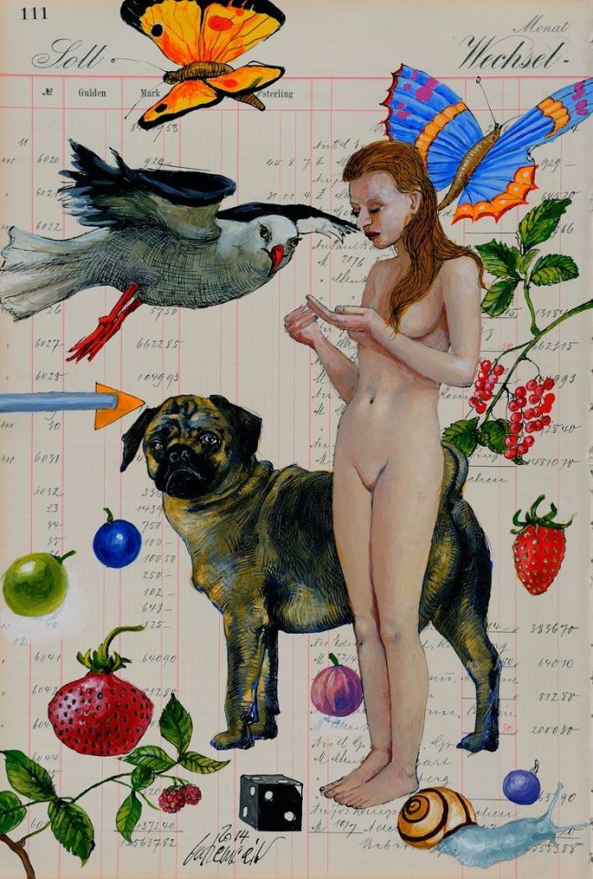 Flora und Fauna 2014 Acryl, Tusche auf Papier 48,5 x 31 cm