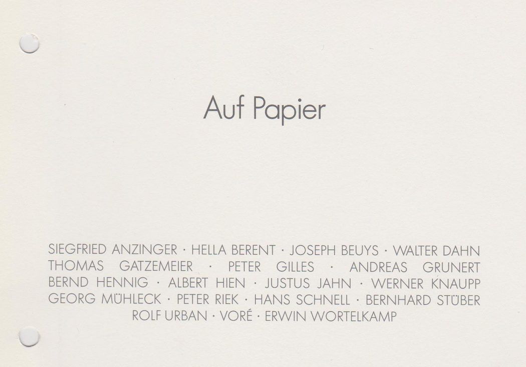 Rieker Gruppenausstellung Auf Papier 1988