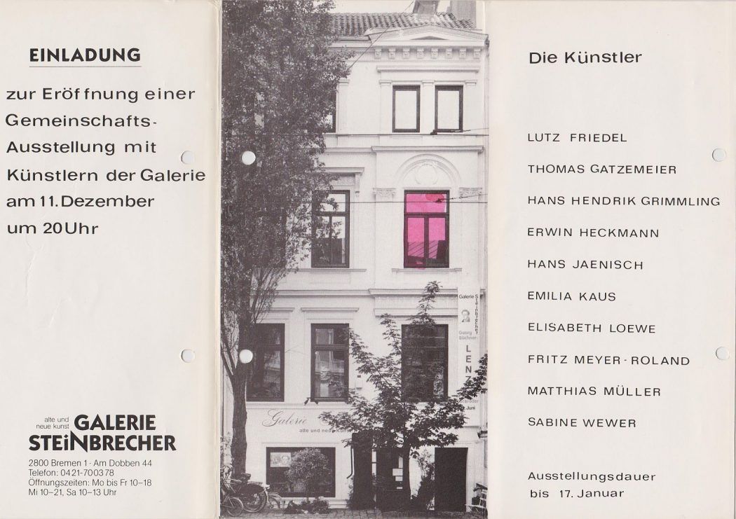 Steinbrecher Bremen Gruppenausstellung 1987