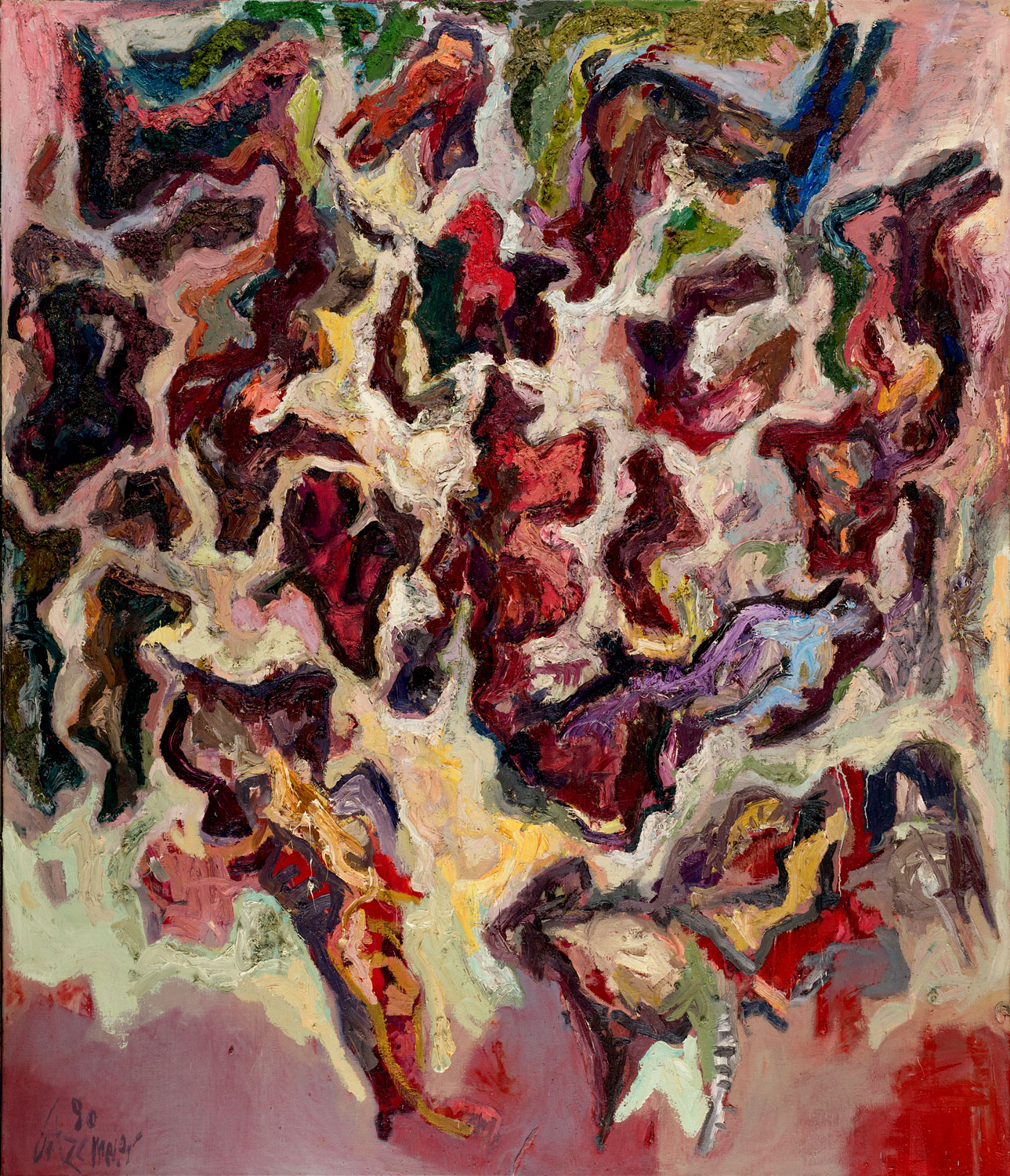Thomas Gatzemeier Fragmente 1990 Öl auf Leinwand 200 x 170 cm