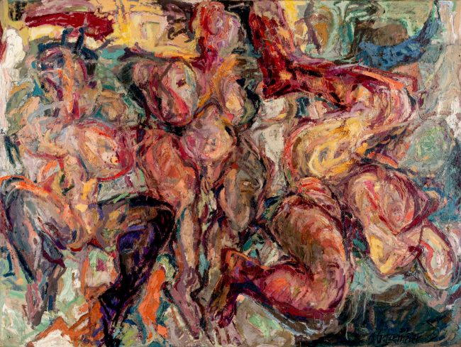 Thomas Gatzemeier Große Figurengruppe 1988 Öl auf Leinwand 210 x 280 cm