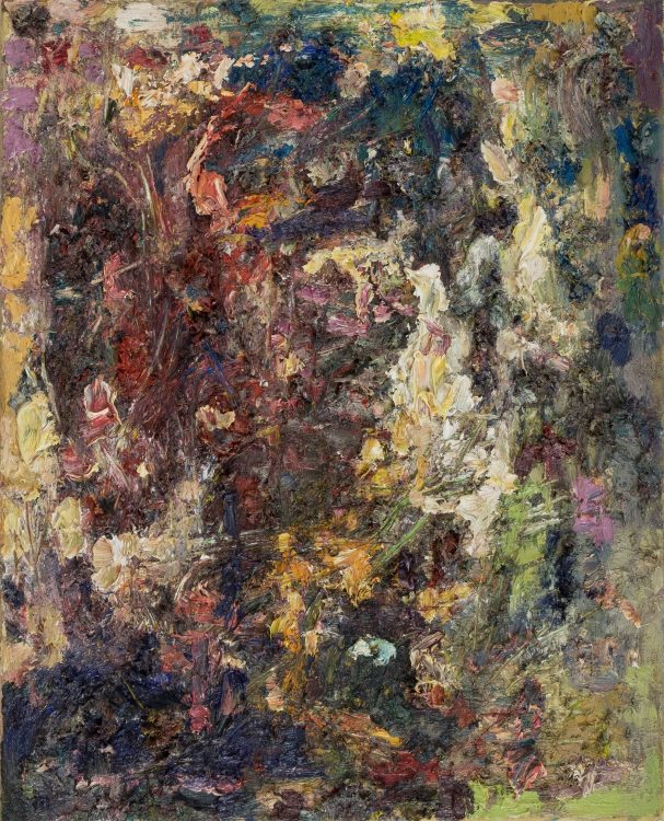 Das Gemälde von Thomas Gatzemeier Stolzer Mann aus dem Jahr 2000 in der Technik Öl auf Leinwand ist 60 x 48 cm groß. Es zeigt abstrahiert einen Kopf. Sehr pastos mit Ölfarbe gemalt.