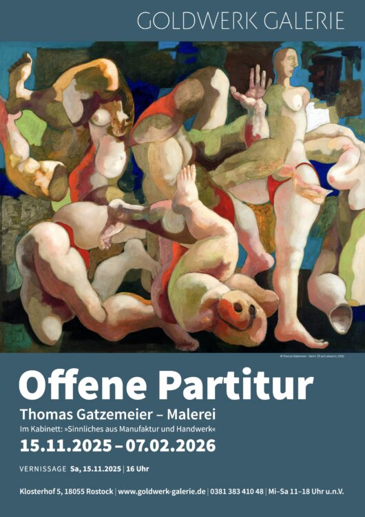 Thomas Gatzemeier Plakat offene Partitur Galerie GOLDWERK